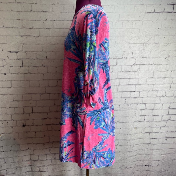 Lilly Pulitzer Surfcrest Pink Monkey Dress size small tiki pink out on a limb - Picture 2 of 5